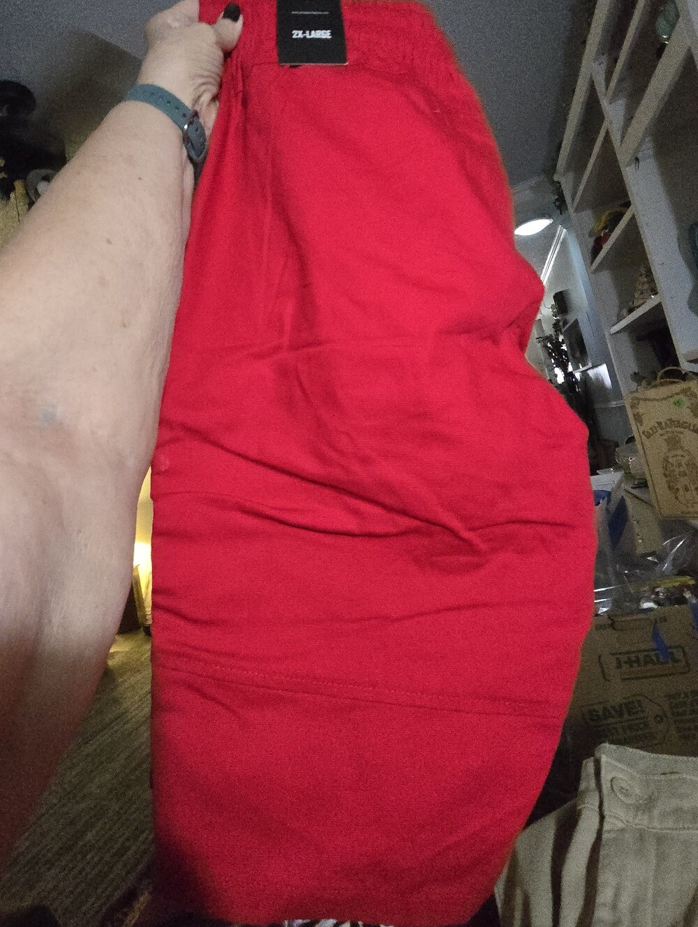 Encrypted Red Mens Skater Shorts 2xl